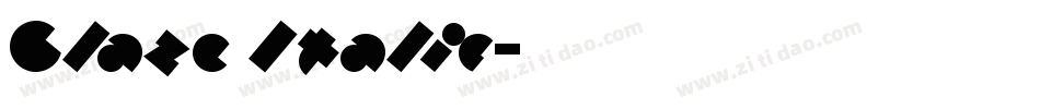Glaze Italic字体转换